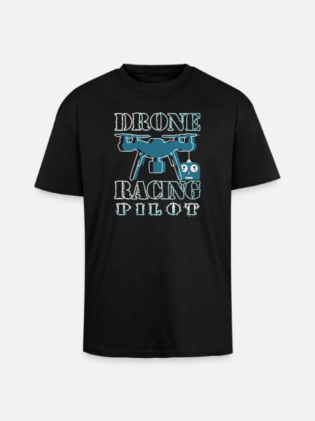 Drone Pilot - Unisex Oversized Heavyweight T-shirt - black