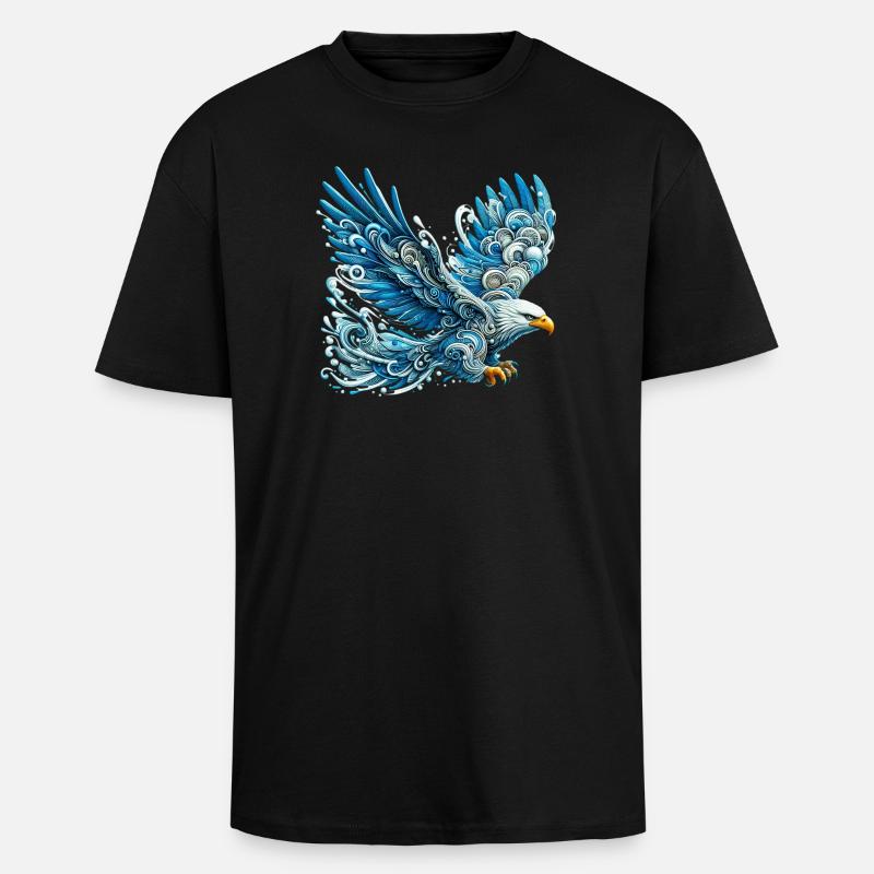 Eagle - Unisex Oversized Heavyweight T-shirt - black