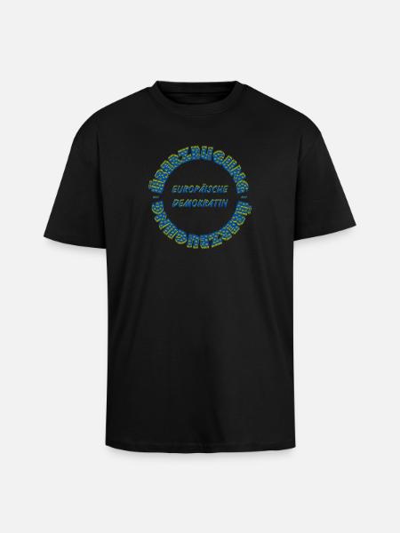 Europese democraat uit overtuiging Circulaire - Unisex oversized T-shirt van zware kwaliteit - zwart