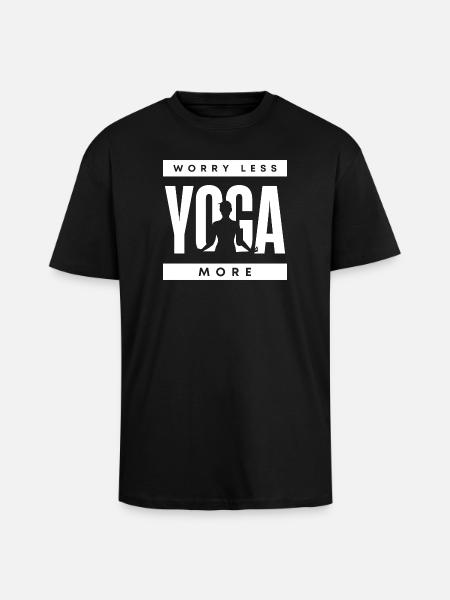 Funny Yoga Quote - Unisex Oversized Heavyweight T-shirt - black