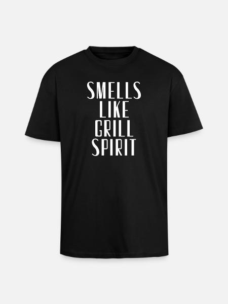 Smells like grill spirit - Unisex Oversized Heavyweight T-shirt - black