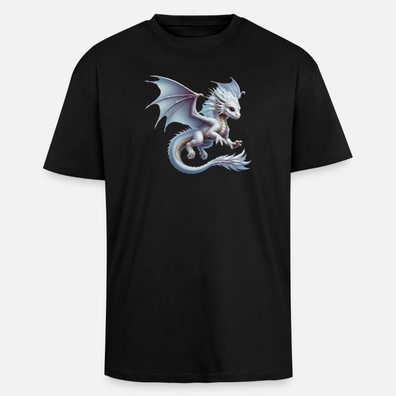 Drache - Oversized Heavyweight Unisex T-Shirt - Schwarz