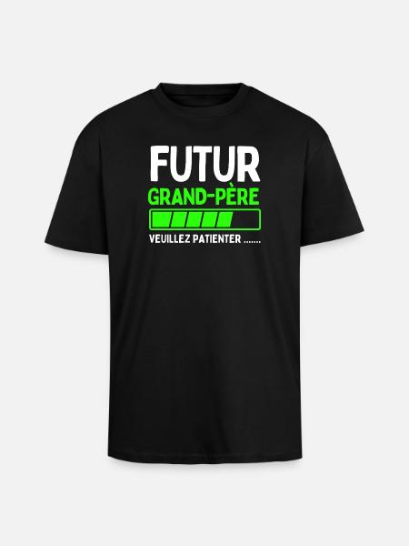 Future grandfather - Unisex Oversized Heavyweight T-shirt - black