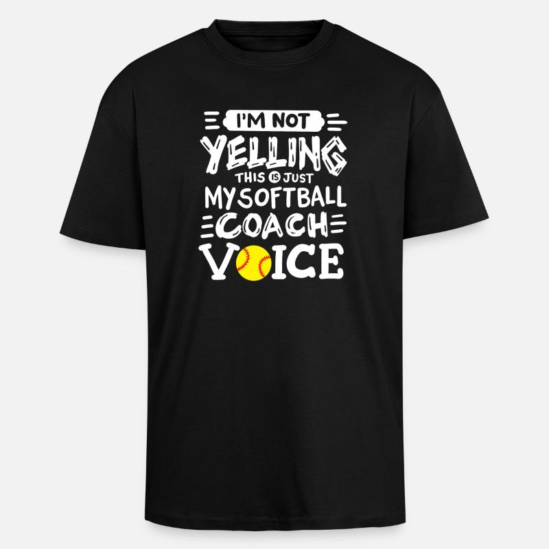 Softball Trainer - Oversized Heavyweight Unisex T-Shirt - Schwarz