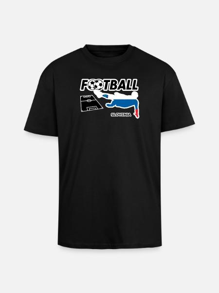 Fußball Fieber Slovenien - Oversized Heavyweight Unisex T-Shirt - Schwarz