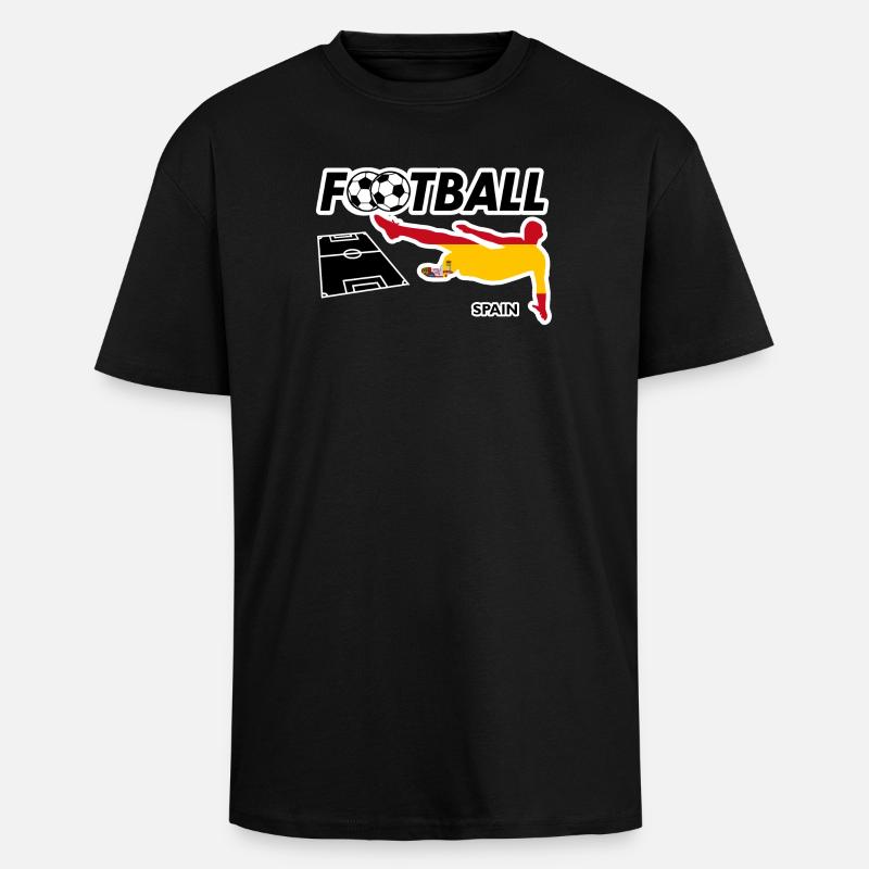 Fußball Fieber Spanien - Oversized Heavyweight Unisex T-Shirt - Schwarz