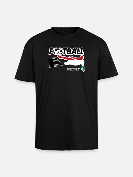 Fußball Fieber Ungarn - Oversized Heavyweight Unisex T-Shirt - Schwarz