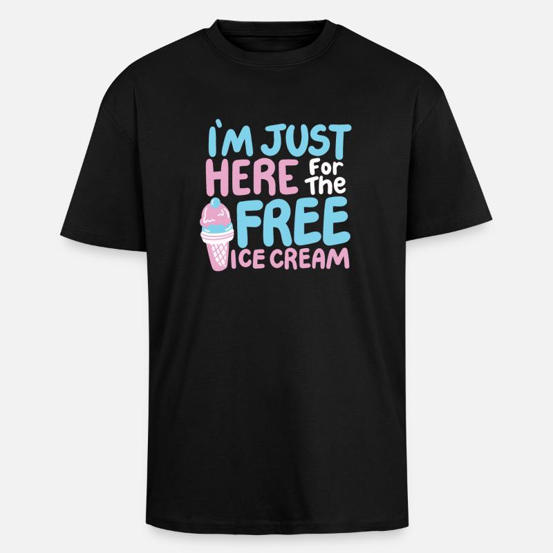 Eiscreme Eisliebhaber - Oversized Heavyweight Unisex T-Shirt - Schwarz