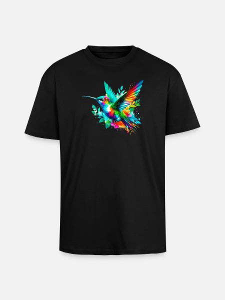 Colibri - T-shirt unisexe oversize épais - noir