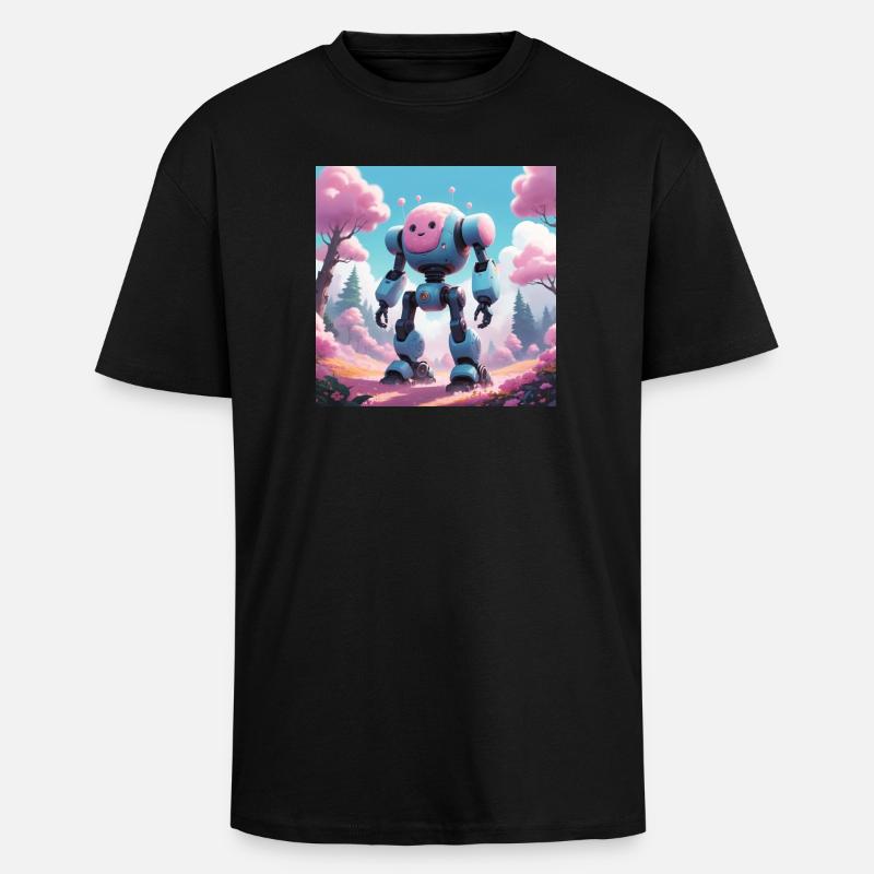 Robot - Oversized Heavyweight Unisex T-Shirt - Schwarz