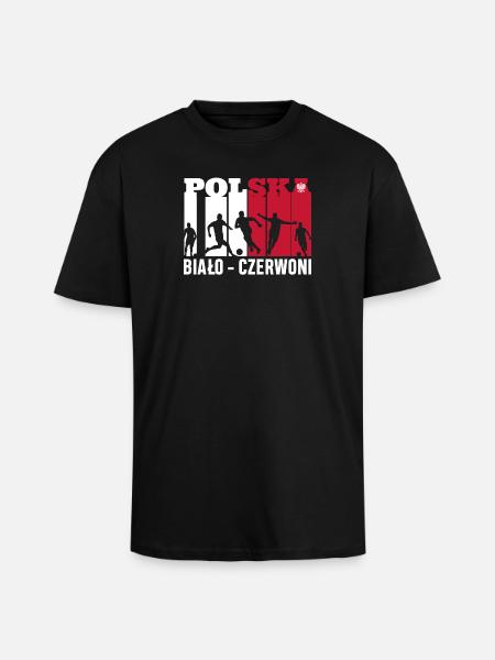 Polish football - Unisex Oversized Heavyweight T-shirt - black