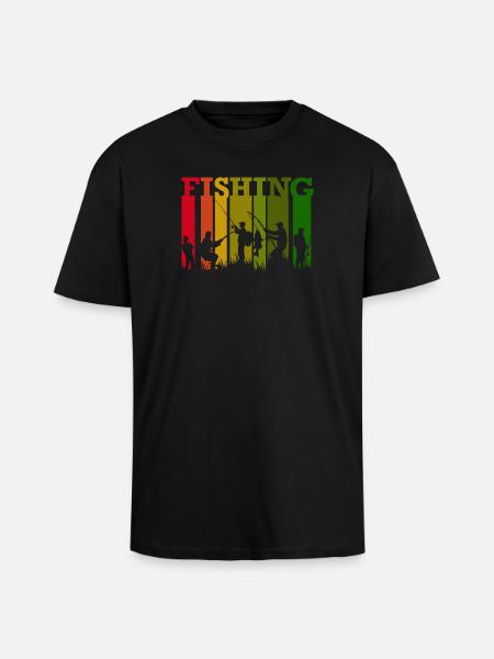 Fishing - Unisex Oversized Heavyweight T-shirt - black