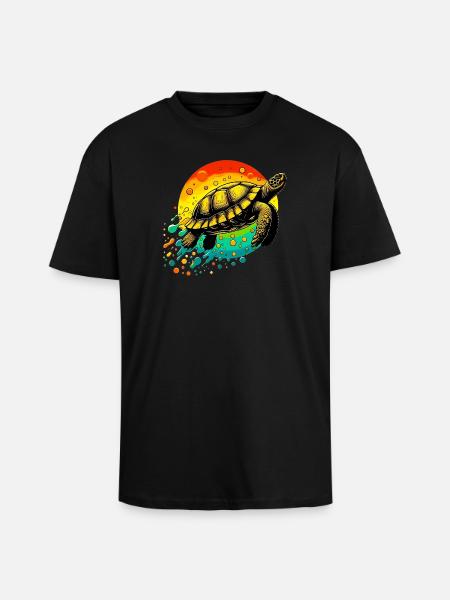 Turtle - Unisex Oversized Heavyweight T-shirt - black