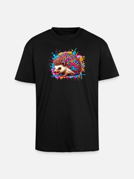 Igel - Oversized Heavyweight Unisex T-Shirt - Schwarz