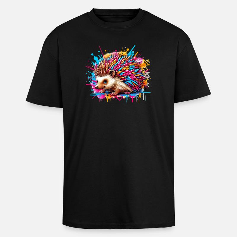 Igel - Oversized Heavyweight Unisex T-Shirt - Schwarz