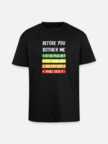 Before you bother me - Unisex Oversized Heavyweight T-shirt - black