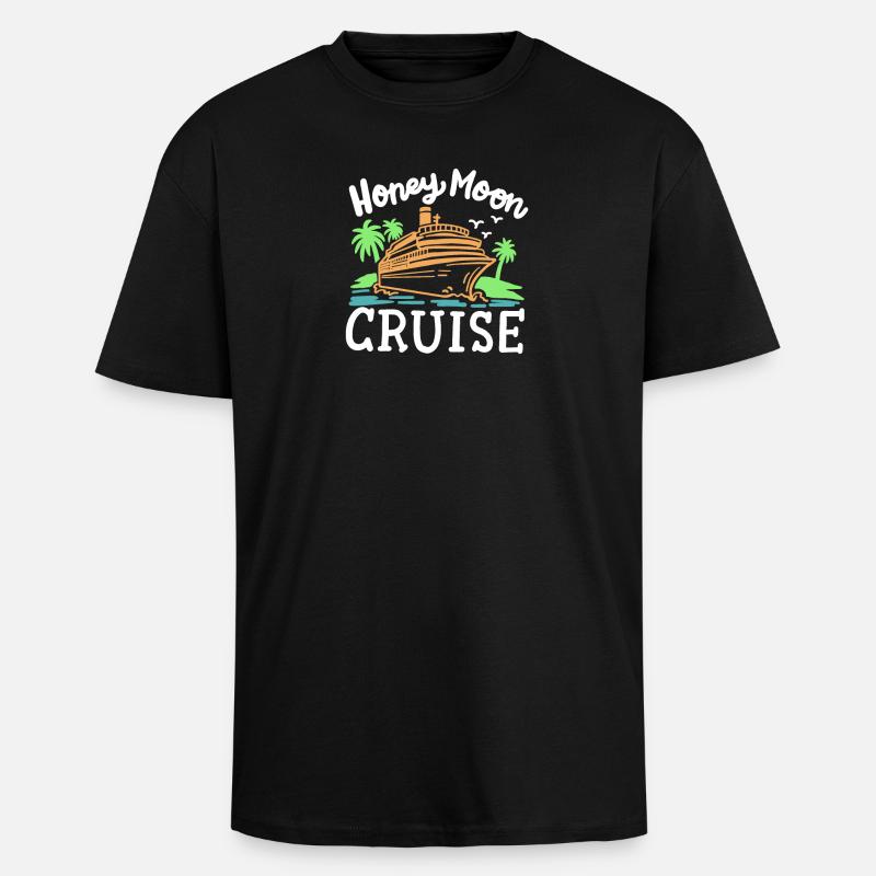 Flitterwochen Kreuzfahrt Urlaub - Oversized Heavyweight Unisex T-Shirt - Schwarz