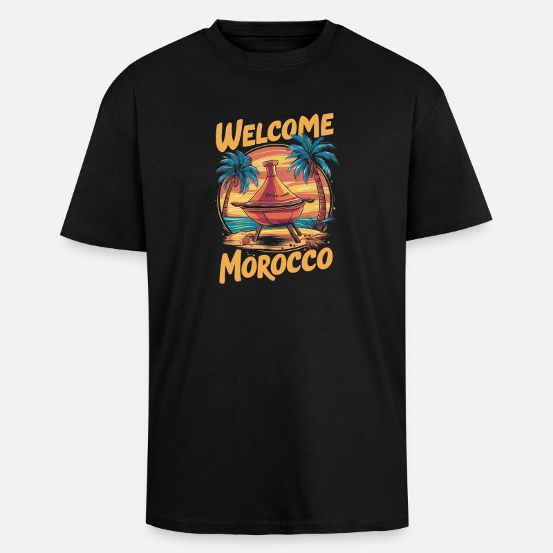 Willkommen bei Morocco Dreamfire - Oversized Heavyweight Unisex T-Shirt - Schwarz