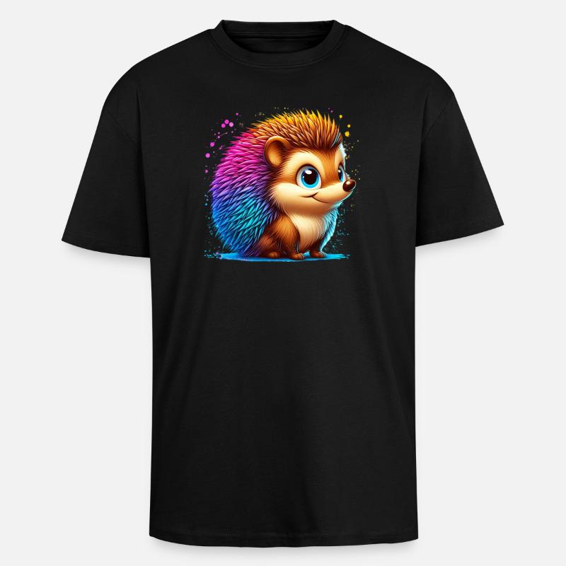 Igel - Oversized Heavyweight Unisex T-Shirt - Schwarz