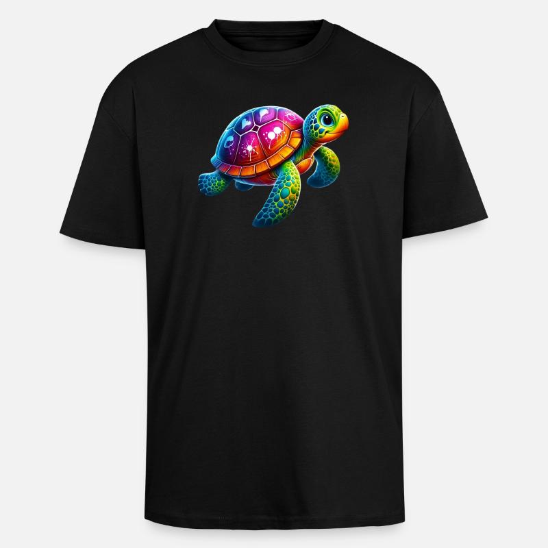 Turtle - Unisex Oversized Heavyweight T-shirt - black