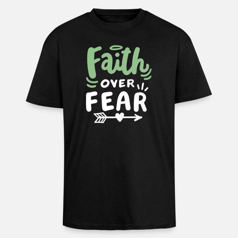 Christlicher Glaube Bibel Zitat - Oversized Heavyweight Unisex T-Shirt - Schwarz