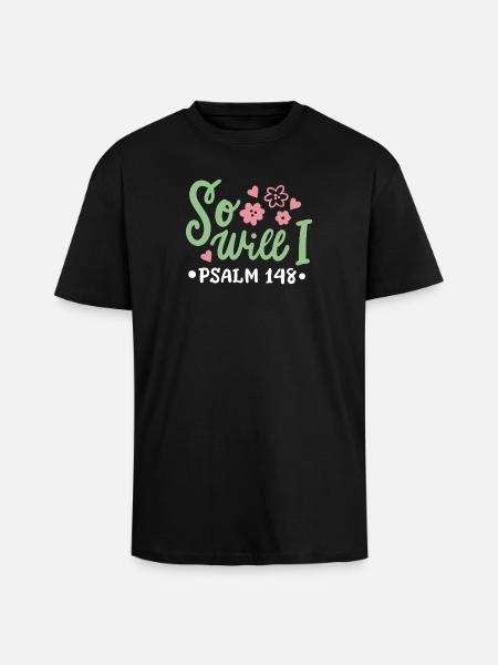 Christlich Glaube Bibelvers - Oversized Heavyweight Unisex T-Shirt - Schwarz