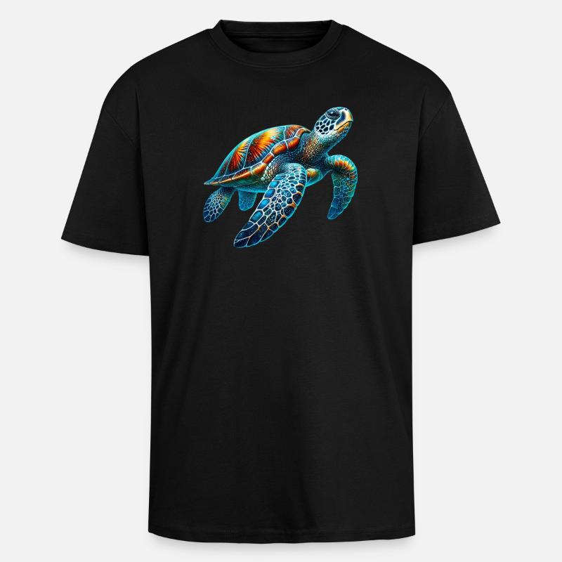 Schildkröte - Oversized Heavyweight Unisex T-Shirt - Schwarz