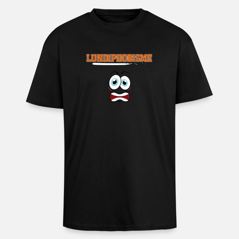 Lundiphobisme - T-shirt unisexe oversize épais - noir