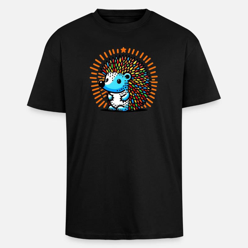 Igel - Oversized Heavyweight Unisex T-Shirt - Schwarz