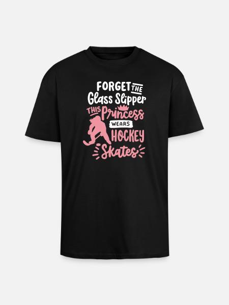 Eishockey Eishockeyspielerin - Oversized Heavyweight Unisex T-Shirt - Schwarz