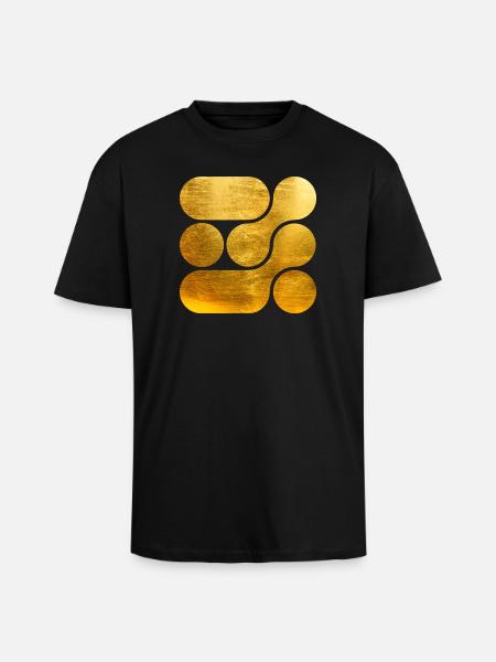 OCHOOO - GOLD - Unisex Oversized Heavyweight T-shirt - black