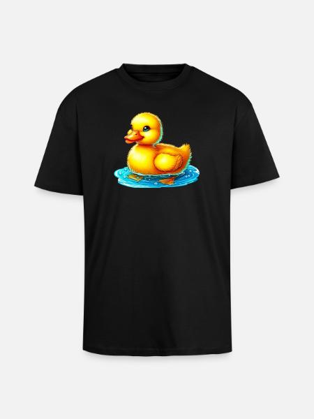 Duckling Duck Duck Duck - Unisex Oversized Heavyweight T-shirt - black