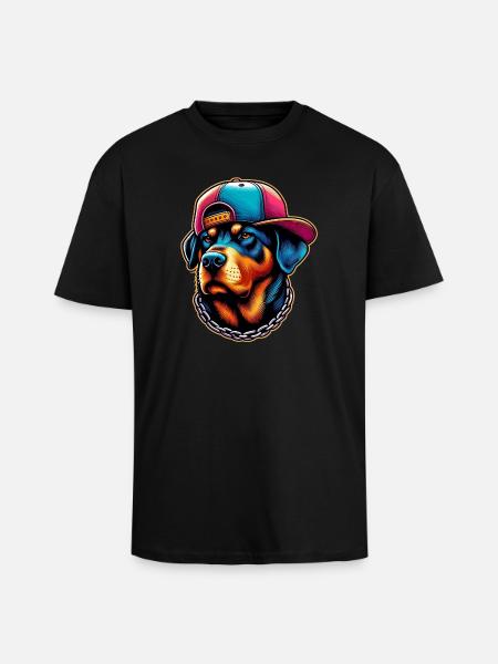 Dog - Unisex Oversized Heavyweight T-shirt - black
