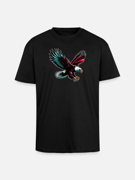 Eagle - Unisex Oversized Heavyweight T-shirt - black