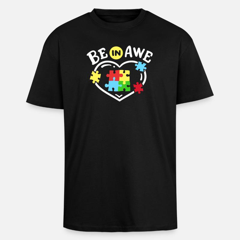 Autismus Bewusstsein - Oversized Heavyweight Unisex T-Shirt - Schwarz