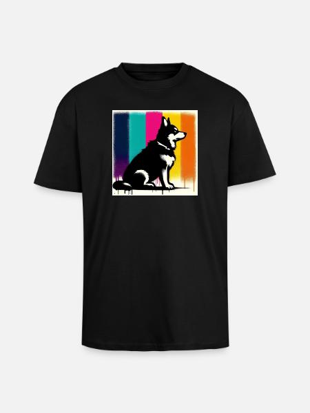 Dog - Unisex Oversized Heavyweight T-shirt - black