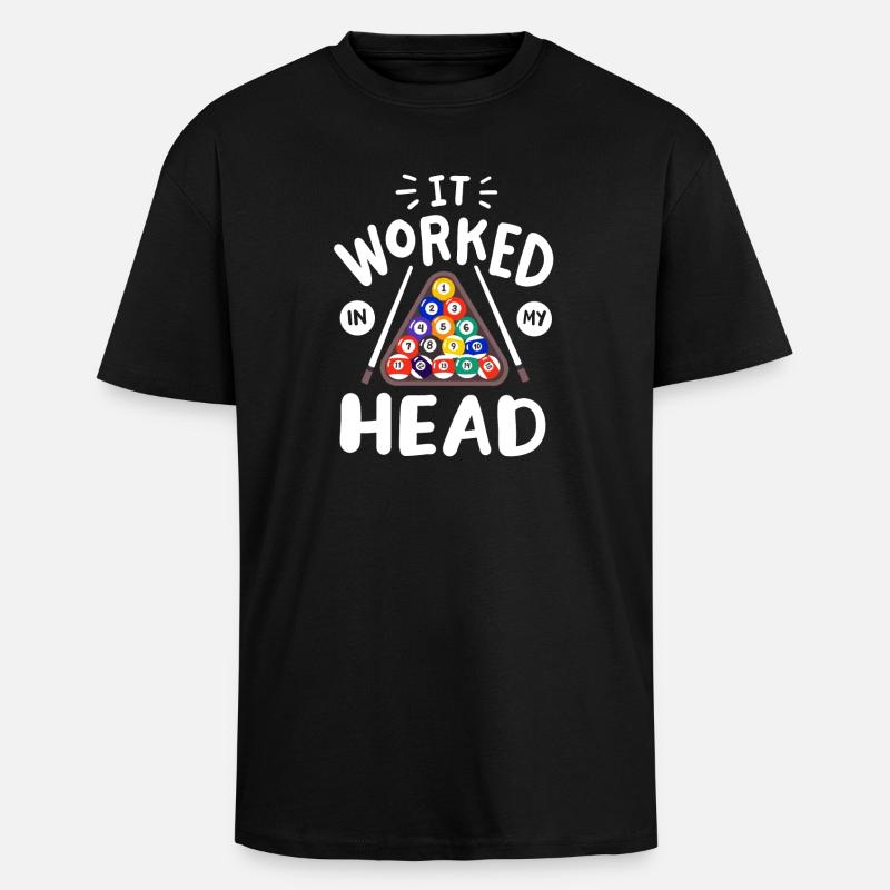 Poolbillardspieler Billard - Oversized Heavyweight Unisex T-Shirt - Schwarz
