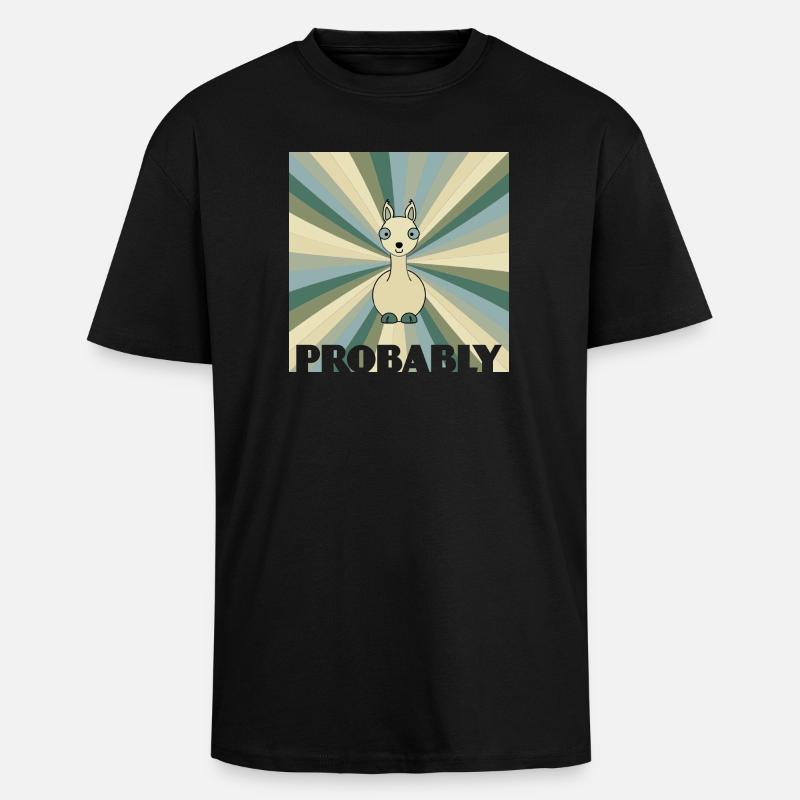 Alpaka - Oversized Heavyweight Unisex T-Shirt - Schwarz