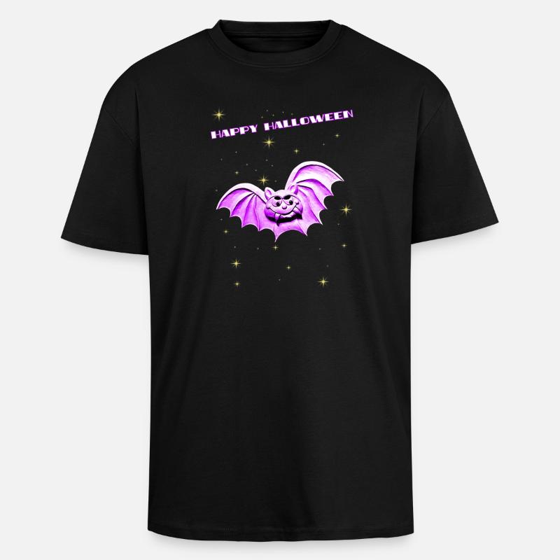 Bat for Halloween - Unisex Oversized Heavyweight T-shirt - black