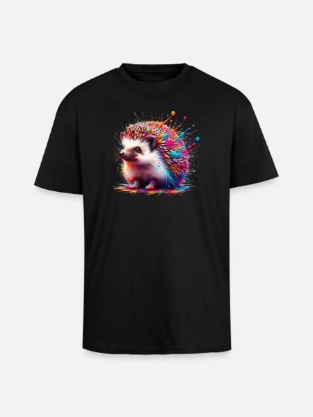 Igel - Oversized Heavyweight Unisex T-Shirt - Schwarz