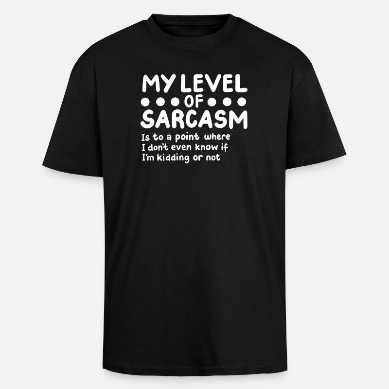 Sarkasmus Sarkastisch - Oversized Heavyweight Unisex T-Shirt - Schwarz