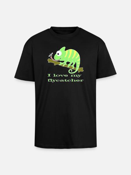 Chamaeleon animal - Unisex Oversized Heavyweight T-shirt - black