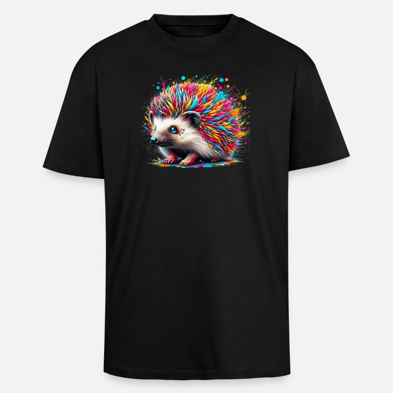 Igel - Oversized Heavyweight Unisex T-Shirt - Schwarz