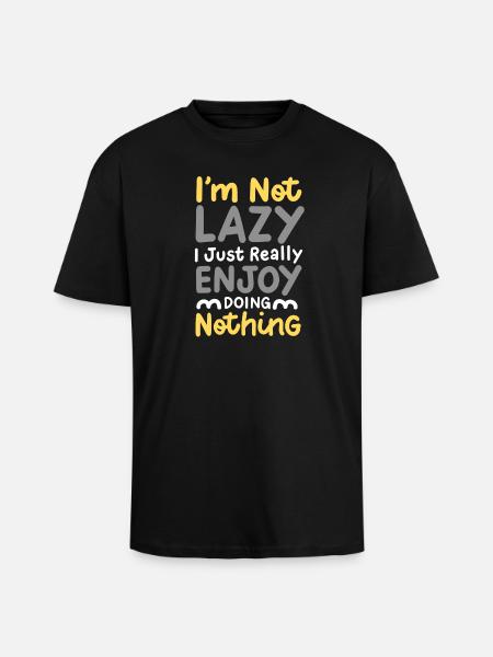 Sarkasmus Faul Humor - Oversized Heavyweight Unisex T-Shirt - Schwarz