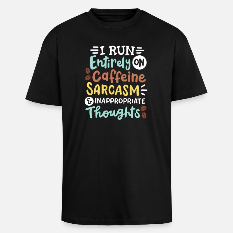 Sarkasmus lustig sarkastisch - Oversized Heavyweight Unisex T-Shirt - Schwarz