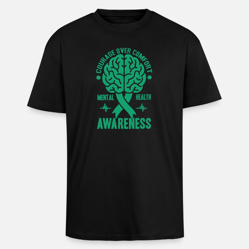 Depression Help - Mental Breakdown - Unisex Oversized Heavyweight T-shirt - black