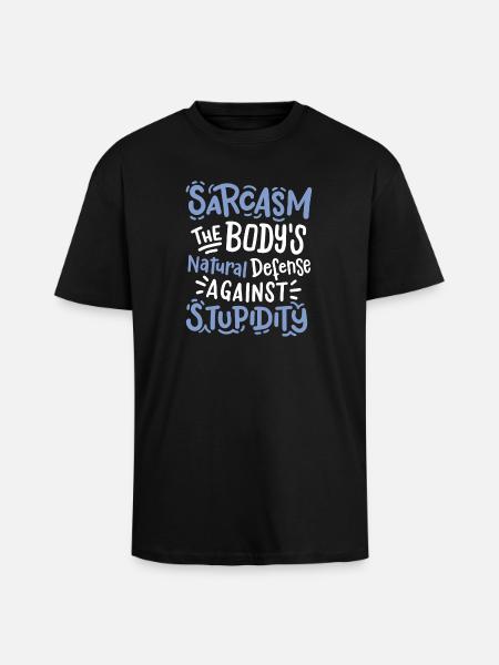 Sarkasmus sarkastischer Spruch - Oversized Heavyweight Unisex T-Shirt - Schwarz