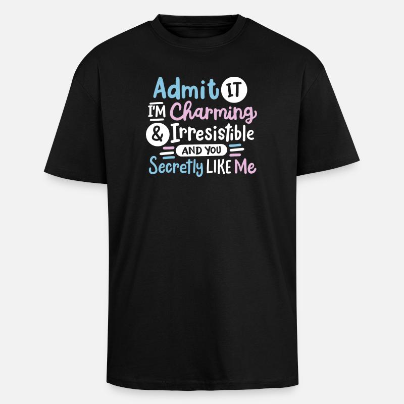 Sarkasmus sarkastischer Spruch - Oversized Heavyweight Unisex T-Shirt - Schwarz