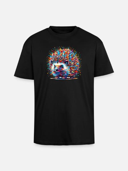 Hérisson - T-shirt unisexe oversize épais - noir
