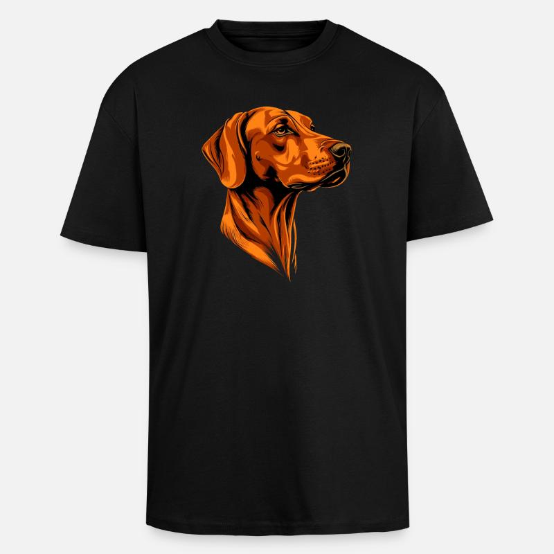 Rhodesian Ridgeback Jagdhund Hunde Stolz Ridgeback - Oversized Heavyweight Unisex T-Shirt - Schwarz